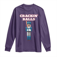 Funny Nutcracker Baseball Long Sleeve Shirt Crackin' Balls Baseball Players