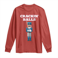 Funny Nutcracker Baseball Long Sleeve Shirt Crackin' Balls Baseball Players