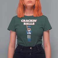 Funny Nutcracker Baseball T Shirt For Women Crackin' Balls Baseball Players - Wonder Print Shop