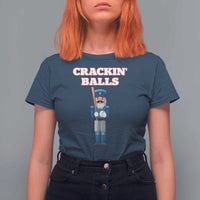 Funny Nutcracker Baseball T Shirt For Women Crackin' Balls Baseball Players - Wonder Print Shop