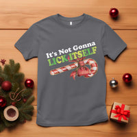 Funny Christmas Candy Cane T Shirt It's Not Gonna Lick Itself - Wonder Print Shop