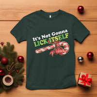 Funny Christmas Candy Cane T Shirt It's Not Gonna Lick Itself - Wonder Print Shop