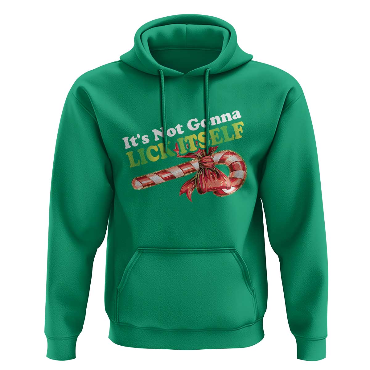 Funny Christmas Candy Cane Hoodie It's Not Gonna Lick Itself