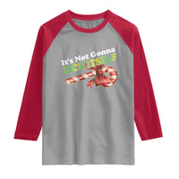 Funny Christmas Candy Cane Raglan Shirt It's Not Gonna Lick Itself - Wonder Print Shop