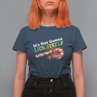 Funny Christmas Candy Cane T Shirt For Women It's Not Gonna Lick Itself - Wonder Print Shop