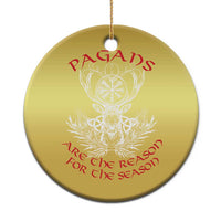 Pagans Are The Reason For The Season Christmas Ornament Yule Pagan Xmas Vegvisir Symbol - Wonder Print Shop