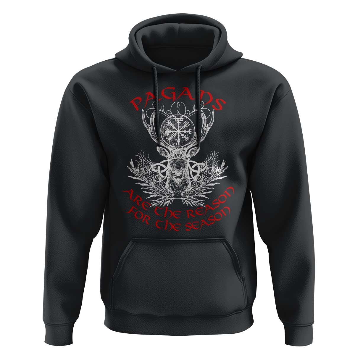 Pagans Are The Reason For The Season Hoodie Yule Pagan Christmas Vegvisir Symbol