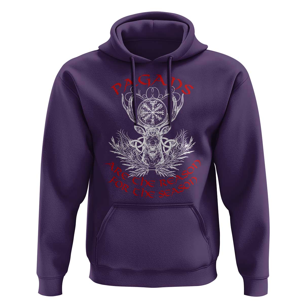 Pagans Are The Reason For The Season Hoodie Yule Pagan Christmas Vegvisir Symbol