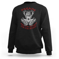 Pagans Are The Reason For The Season Sweatshirt Yule Pagan Christmas Vegvisir Symbol - Wonder Print Shop