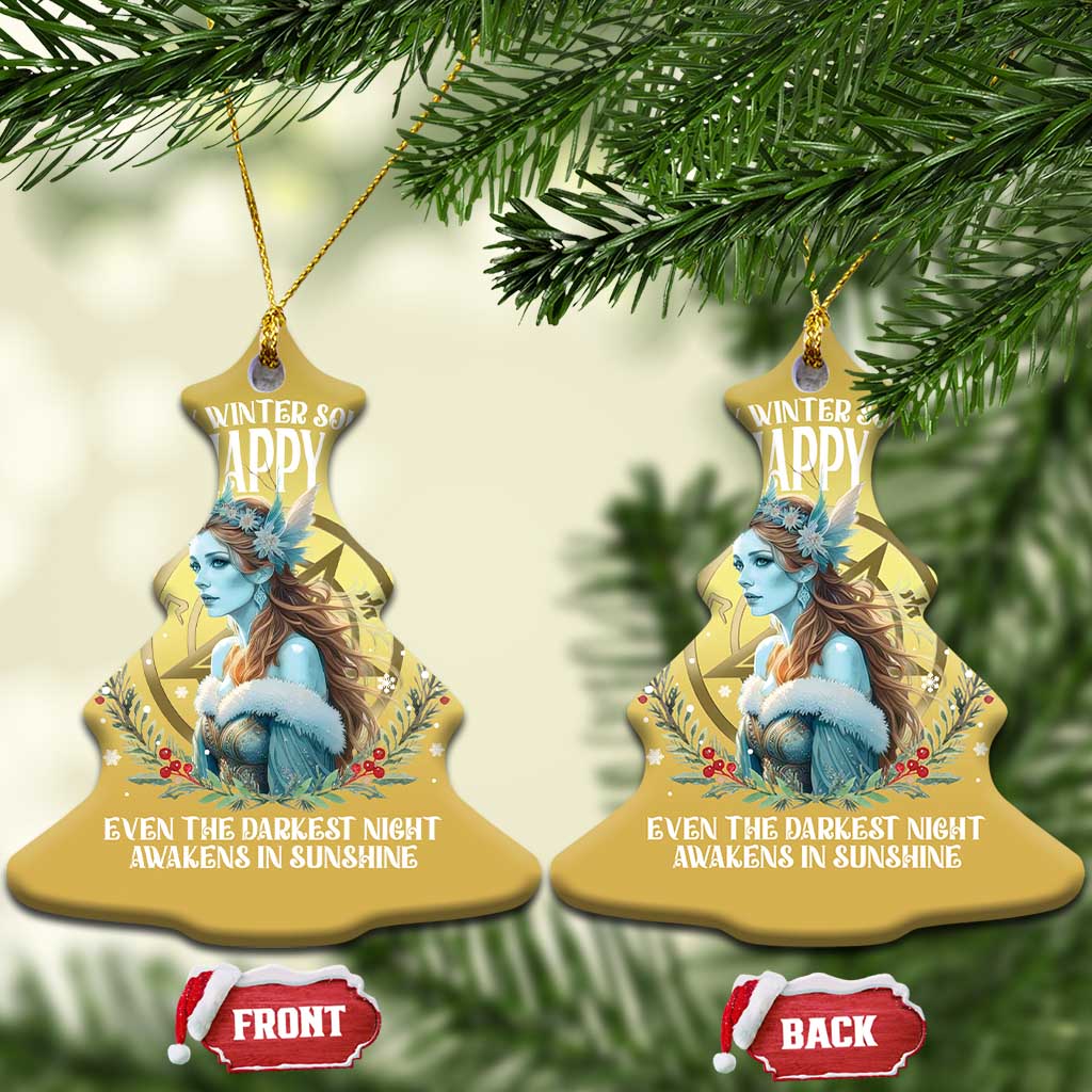 Yule Christmas Ornament Merry Winter Solstice And Happy Yule Marzanna Xmas - Wonder Print Shop