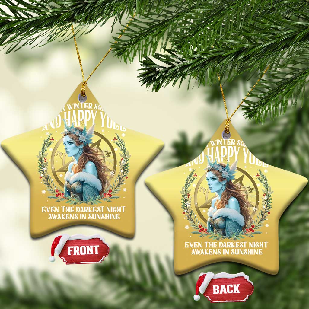 Yule Christmas Ornament Merry Winter Solstice And Happy Yule Marzanna Xmas - Wonder Print Shop
