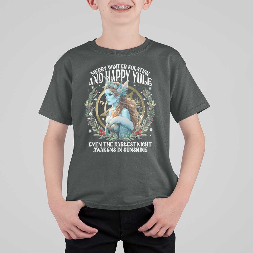 Yule T Shirt For Kid Merry Winter Solstice And Happy Yule Marzanna Xmas - Wonder Print Shop
