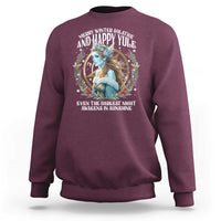 Yule Sweatshirt Merry Winter Solstice And Happy Yule Marzanna Xmas - Wonder Print Shop