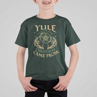 Yule Never Guess Where Christmas Come From T Shirt For Kid Pentagram Circle - Wonder Print Shop