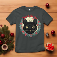 Funny Yule Cat T Shirt Jlaktturinn Yule Christmas Black Cat - Wonder Print Shop