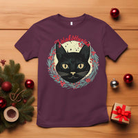 Funny Yule Cat T Shirt Jlaktturinn Yule Christmas Black Cat - Wonder Print Shop