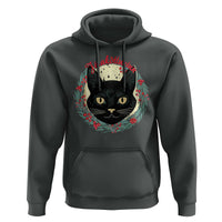 Funny Yule Cat Hoodie Jólakötturinn Yule Christmas Black Cat