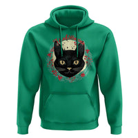 Funny Yule Cat Hoodie Jólakötturinn Yule Christmas Black Cat