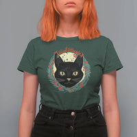 Funny Yule Cat T Shirt For Women Jlaktturinn Yule Christmas Black Cat - Wonder Print Shop