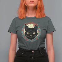 Funny Yule Cat T Shirt For Women Jlaktturinn Yule Christmas Black Cat - Wonder Print Shop