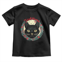 Funny Yule Cat Toddler T Shirt Jólakötturinn Yule Christmas Black Cat