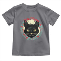 Funny Yule Cat Toddler T Shirt Jólakötturinn Yule Christmas Black Cat