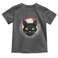 Funny Yule Cat Toddler T Shirt Jólakötturinn Yule Christmas Black Cat