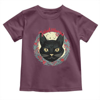 Funny Yule Cat Toddler T Shirt Jólakötturinn Yule Christmas Black Cat