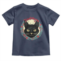 Funny Yule Cat Toddler T Shirt Jólakötturinn Yule Christmas Black Cat