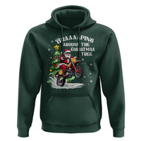 Funny Christmas Biker Hoodie Braaaaping Around The Christmas Tree Dirt Bike Santa