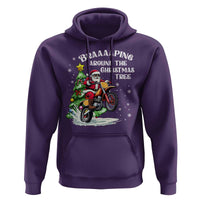 Funny Christmas Biker Hoodie Braaaaping Around The Christmas Tree Dirt Bike Santa