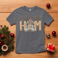 Oh Come Let Us Adore Him T Shirt Christian Christmas Nativity Scene - Wonder Print Shop