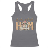 Oh Come Let Us Adore Him Racerback Tank Top Christian Christmas Nativity Scene - Wonder Print Shop