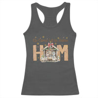 Oh Come Let Us Adore Him Racerback Tank Top Christian Christmas Nativity Scene - Wonder Print Shop