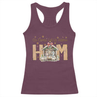 Oh Come Let Us Adore Him Racerback Tank Top Christian Christmas Nativity Scene - Wonder Print Shop