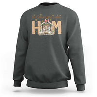 Oh Come Let Us Adore Him Sweatshirt Christian Christmas Nativity Scene - Wonder Print Shop