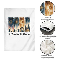Christian Christmas Garden Flag A Savior Is Born Jesus Nativity Scene - Wonder Print Shop