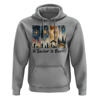 Christian Christmas Hoodie A Savior Is Born Jesus Nativity Scene - Wonder Print Shop