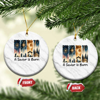 Christian Xmas Ceramic Ornament A Savior Is Born Jesus Nativity Scene - Wonder Print Shop