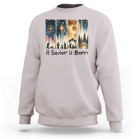 Christian Christmas Sweatshirt A Savior Is Born Jesus Nativity Scene - Wonder Print Shop