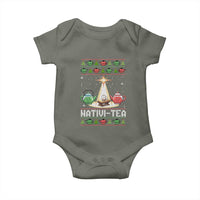 Funny Christmas Tea Lover Baby Onesie Nativi Tea Nativity Scene Christian Xmas - Wonder Print Shop