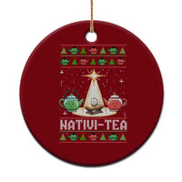 Funny Christmas Tea Lover Ceramic Ornament Nativi Tea Nativity Scene Christian Xmas - Wonder Print Shop