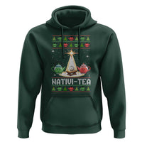 Funny Christmas Tea Lover Hoodie Nativi Tea Nativity Scene Christian Xmas - Wonder Print Shop
