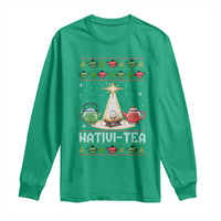 Funny Christmas Tea Lover Long Sleeve Shirt Nativi Tea Nativity Scene Christian Xmas - Wonder Print Shop