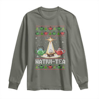 Funny Christmas Tea Lover Long Sleeve Shirt Nativi Tea Nativity Scene Christian Xmas - Wonder Print Shop