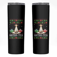 Funny Christmas Tea Lover Skinny Tumbler Nativi Tea Nativity Scene Christian Xmas - Wonder Print Shop