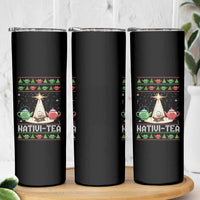 Funny Christmas Tea Lover Skinny Tumbler Nativi Tea Nativity Scene Christian Xmas - Wonder Print Shop