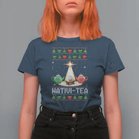 Funny Christmas Tea Lover T Shirt For Women Nativi Tea Nativity Scene Christian Xmas - Wonder Print Shop