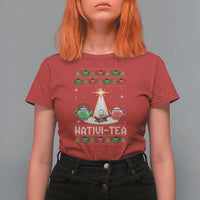 Funny Christmas Tea Lover T Shirt For Women Nativi Tea Nativity Scene Christian Xmas - Wonder Print Shop