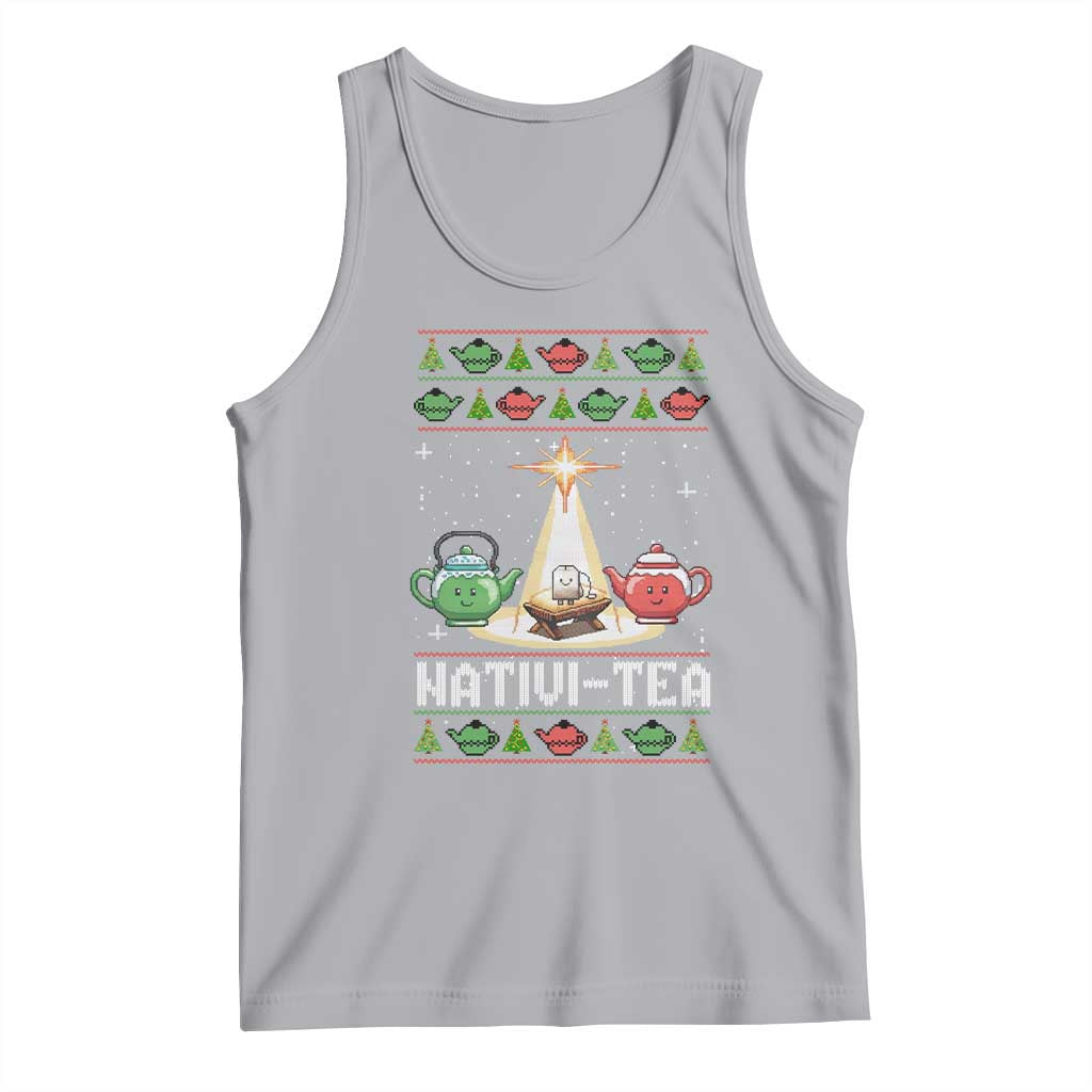 Funny Christmas Tea Lover Tank Top Nativi Tea Nativity Scene Christian Xmas - Wonder Print Shop